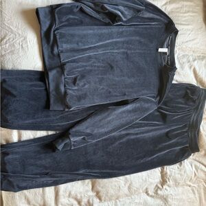 Black Velour Lounge Set